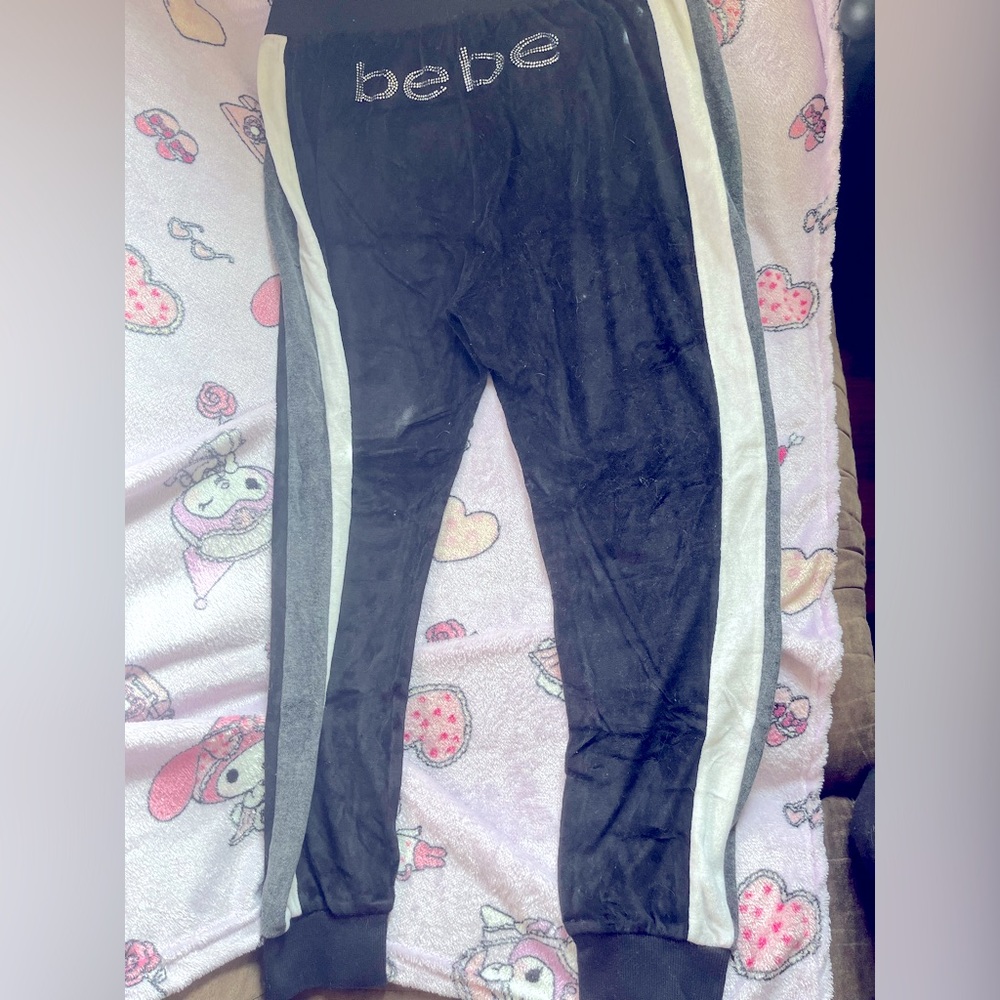 Bebe velour sweatpants